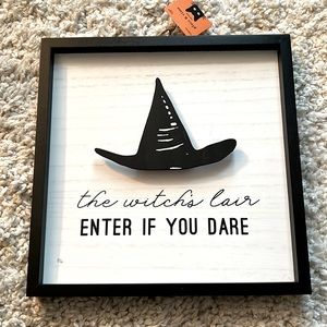 Witches Hat Halloween Sign